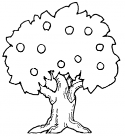 Apple Tree Clipart Black And White