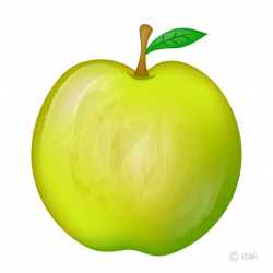 Delicious Green Apple Clipart Free Picture｜Illustoon
