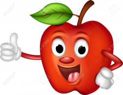 On Happy Apple Clipart 17344574 Funny Red Thumbs Up | Clip Art
