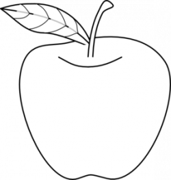 Apple Outline Clip Art at Clker.com - vector clip art online ...