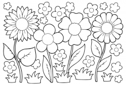 May Flowers Clip Art Black And White April Showers Bring May ...