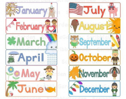 September Month Clipart Banners | Hello! Months of the Year and Days ...