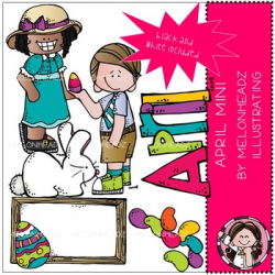 April clip art - Mini - Melonheadz Clipart