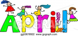Stock Illustration - April. Clipart Illustrations gg53678922 - GoGraph