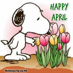 Snoopy - Happy April | Spring • Easter | Snoopy pictures, Snoopy ...