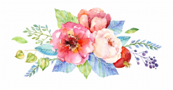 Watercolor Flower Background Design , Png Download - April 2018 ...