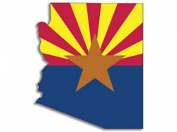 Details about 3x4 inch Arizona SHAPED Flag Sticker - decal logo shape az  phoenix tuscon star