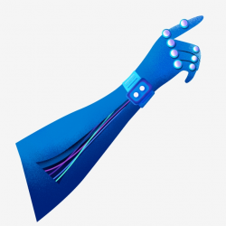 Tech Blue Robot Arm, Technology, Blue, Arm PNG Transparent ...