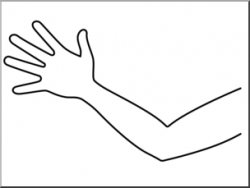 Clip Art: Parts of the Body: Arm B&W Unlabeled I abcteach ...