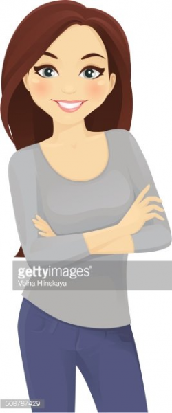 Beautiful Woman Standing Arms Crossed stock vectors - Clipart.me