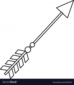 Line rustic arrow with ornamental design