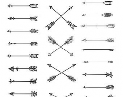 Boho Arrows. 17 hand drawn Clipart. Tribal, native diy ...
