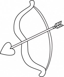 Black and White Valentine\'s Day Bow and Arrow Clip Art ...