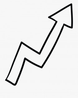 Up Arrow White Zigzag Tail Doodle - Arrow Up Doodle Png ...