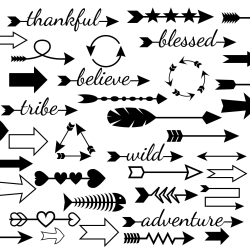50 Arrows SVG files for Cricut and Silhouette, Arrow clipart ...