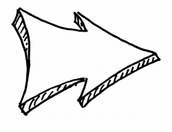 26 Arrow Drawing Vol - Black And White Funky Arrow Clipart ...