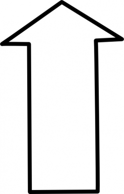 White Outline Up Arrow clip art Free vector in Open office ...