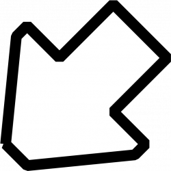 Free Vector Left Down Outline Arrow Clip Art - White Arrow ...