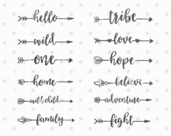 Arrows svg Family svg files Boho Arrows svg Boho clipart Arrow svg ...