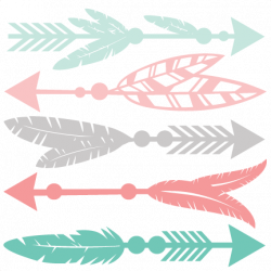 Feather Arrow Set SVG scrapbook cut file cute clipart files for ...