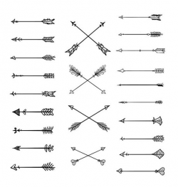 40 Arrows Clipart: ARROWS BLACK WHITE Hand drawn arrows - Clip Art ...