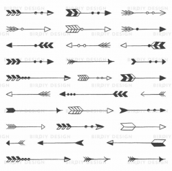 Rustic Arrow Clipart - Tribal Arrow Clipart - Rustic Wedding Clipart ...