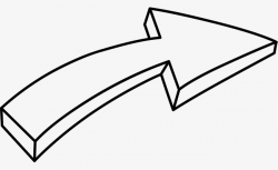 Simple White Arrow, Simple Arrow, Curved Arrow, Triangle PNG ...