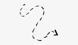 Curved Arrow With Broken Line Vector - Calligraphy Arrow ...