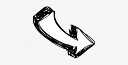 Arrow Black Drawing Bottom Right - Cartoon Arrow Transparent ...