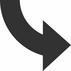 Curved Arrow Down Right transparent PNG - StickPNG