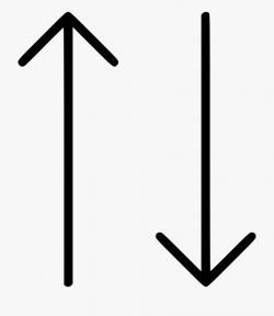 Upside Down Arrow - Straight Arrow Pointing Down ...