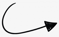 Right Arrow Curve Line Doodle PNG Image | Transparent PNG ...