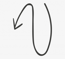 Down Arrow Long Tail Wave Doodle Transparent PNG - 491x671 ...