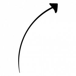 Curved line arrow doodle - Transparent PNG & SVG vector
