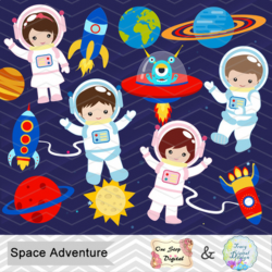 Digital Astronaut Clip Art Digital Space Clip Art Astronaut Boys Girls  Clipart