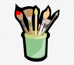 Vector Illustration Of Visual Fine Arts Artist\'s Paintbrushes ...