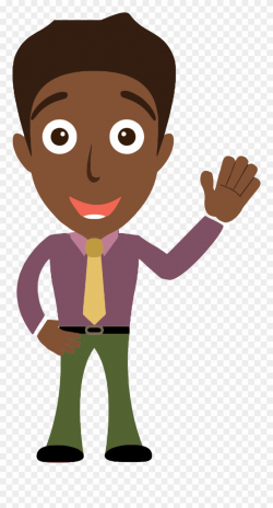 Sensational Idea Person Clip Art Clipart - Cartoon Man Saying Hello ...