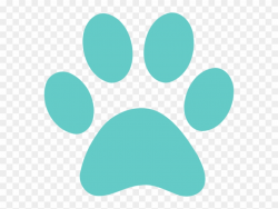 Teal Paw Print Clip Art - Png Download (#1775301) - PinClipart