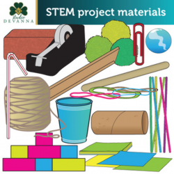 STEM Project Materials Clip Art Set by Studio Devanna | Teachers Pay ...