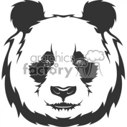 panda head vector art clipart. Royalty-free clipart # 403167