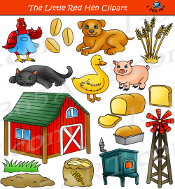 The Little Red Hen Clipart Set Children\'s Story Clip Art