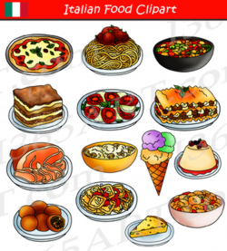 Italian Food Clipart Set