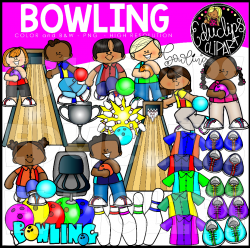 Bowling Clip Art Set