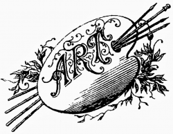 Artist Palette Clip Art and Cabinet Card- Antique Graphics ...