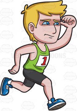 A man running a marathon #cartoon #clipart #vector ...