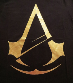 Assassin\'s creed unity gold logo m t-shirt new short sleeve ...