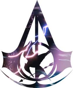 Deathly hallows, mockingjay and AC logo | Assassins creed ...