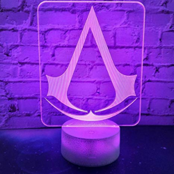 Amazon.com: ZLXXYD Night Light Game Assassins Creed Logo 3D ...