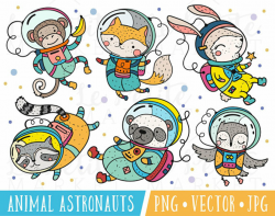 Cute Astronaut Clipart Images, Animal Astronauts Clipart ...