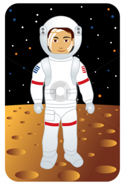 Astronaut On Moon Clipart - Clip Art Library